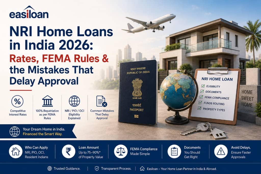 NRI home loans in India 2026 — rates, FEMA rules, NRE/NRO repayment, PIO OCI eligibility, and mistakes that delay approval